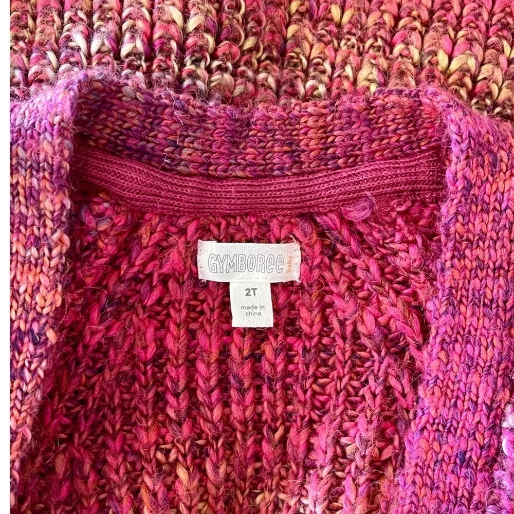 Gymboree toddler multi-color open front cozy cardigan